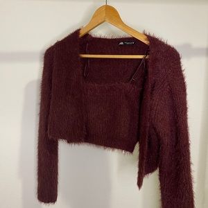 Zara fuzzy maroon set